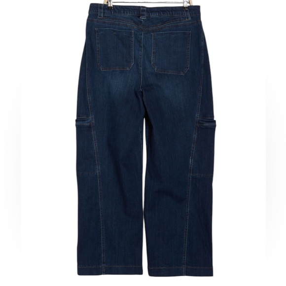 Democracy Indigo Skyrise Utility pocket Wide Leg Jean - Picture 3 of 10